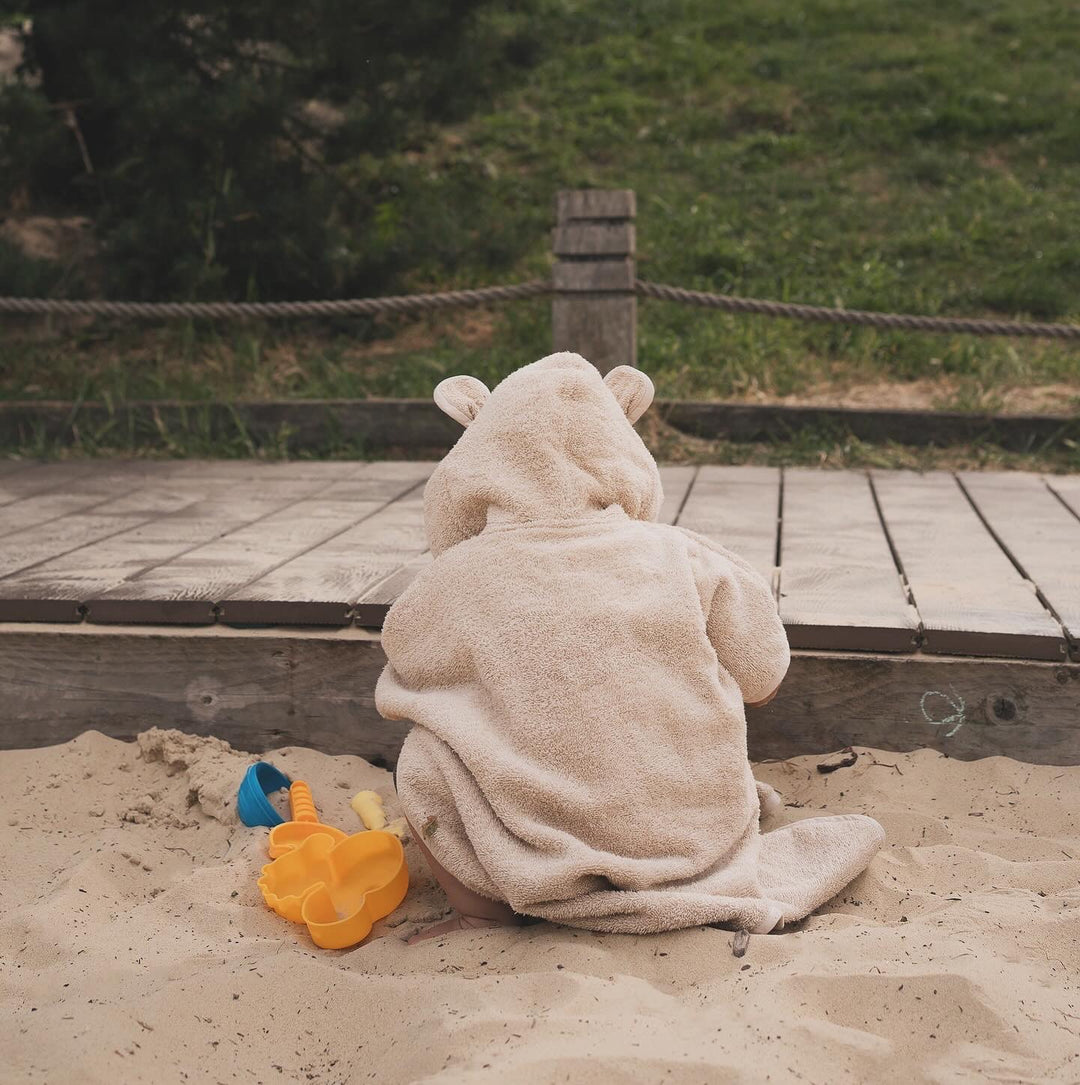JBØRN Organic Cotton Hooded Poncho | 2-3 Years - Personalisable Baby Products Sold and Personalised by JustBørn