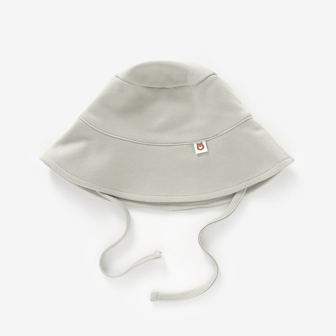 JBØRN Organic Cotton Baby Sun Hat Greige - Personalisable Baby Products Sold and Personalised by JustBørn