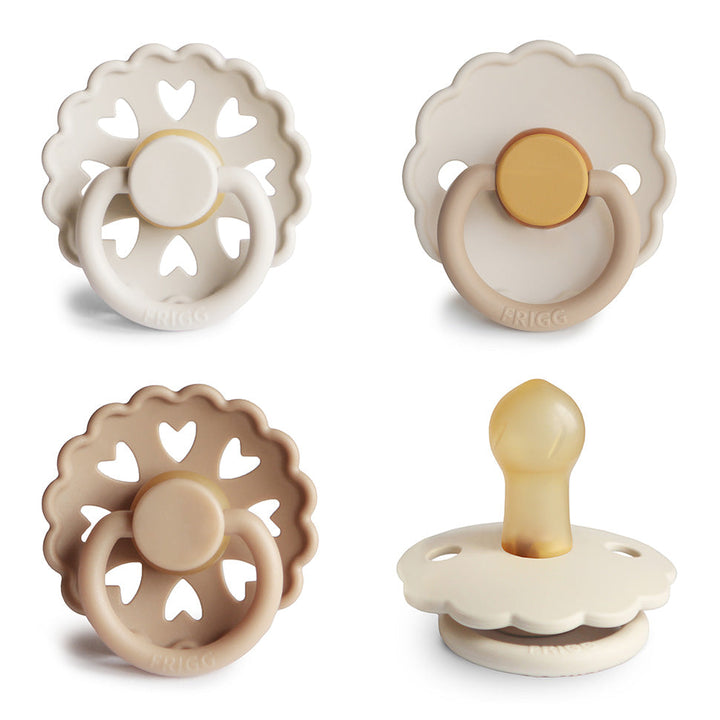 FRIGG Daisy Pack of 4 and 6 Latex Pacifiers(FOR BUNDLES ONLY) Snowflake Dream 4 pack - Personalisable Baby Products Sold and Personalised by JustBørn