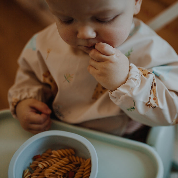 JBØRN Silicone Bowl, Spoon and Bib Set - Personalisable Baby Products Sold and Personalised by JustBørn