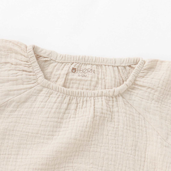 JBØRN Organic Cotton Muslin Long Sleeve Bodysuit - Personalisable Baby Products Sold and Personalised by JustBørn