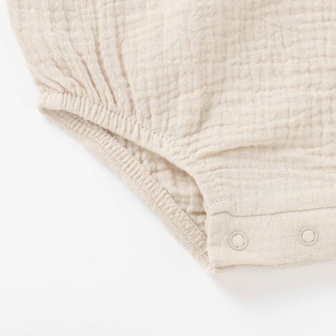 JBØRN Organic Cotton Muslin Long Sleeve Bodysuit - Personalisable Baby Products Sold and Personalised by JustBørn