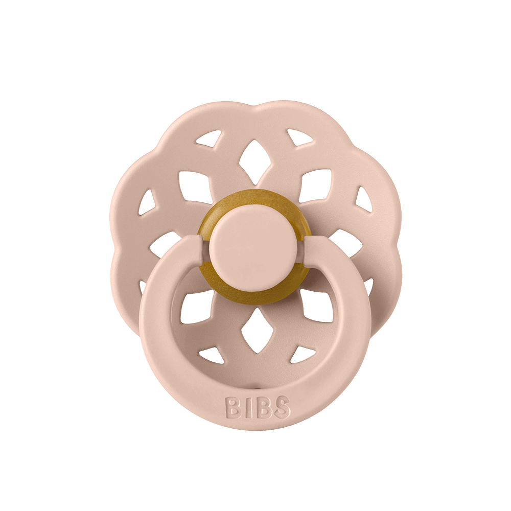 BIBS Boheme Natural Rubber Latex Pacifiers Blush - Personalisable Baby Products Sold and Personalised by JustBørn