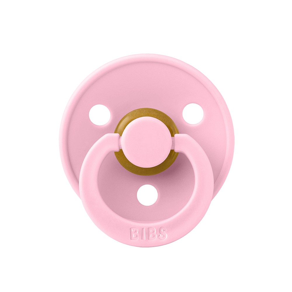 BIBS Colour Natural Rubber Latex Pacifiers Baby Pink - Personalisable Baby Products Sold and Personalised by JustBørn