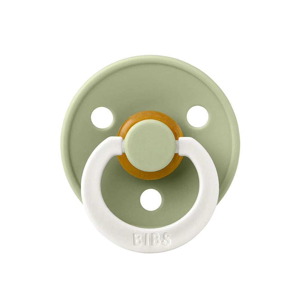BIBS Colour Natural Rubber Latex Pacifiers Sage Night Glow - Personalisable Baby Products Sold and Personalised by JustBørn
