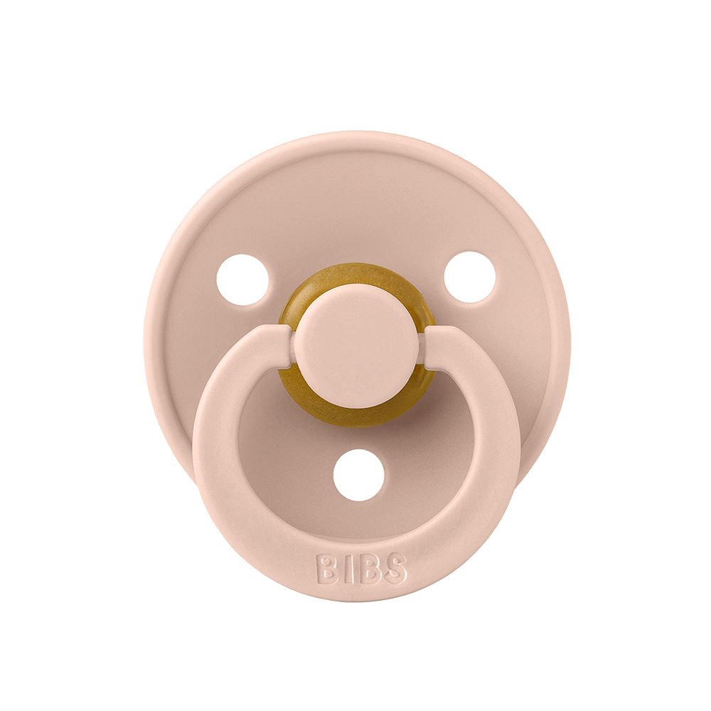 BIBS Colour Natural Rubber Latex Pacifiers Size 1 & 2 Blush - Personalisable Baby Products Sold and Personalised by JustBørn