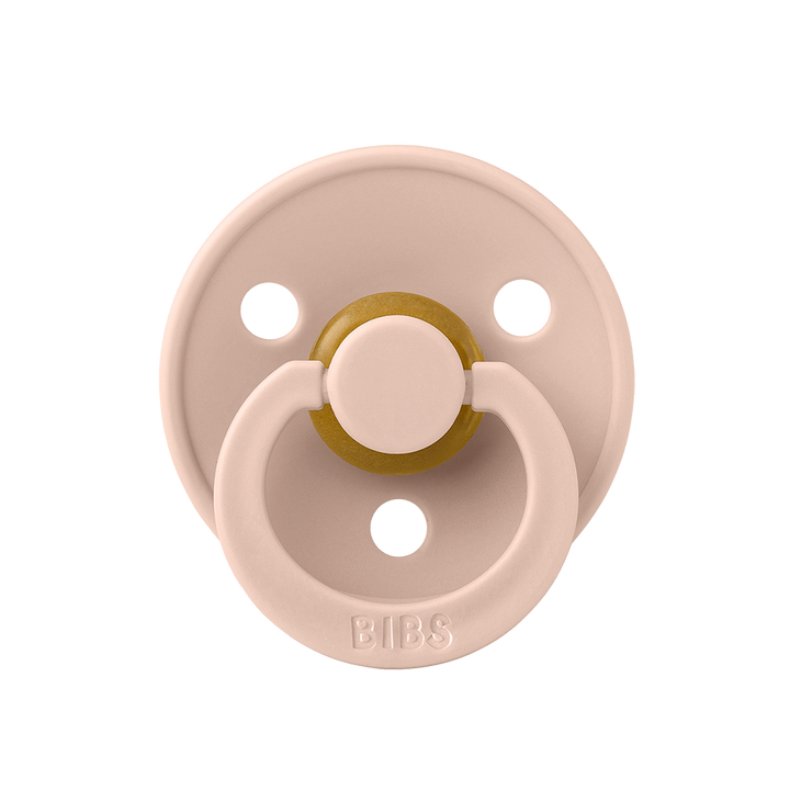 BIBS Colour Natural Rubber Latex Pacifiers Size 1 & 2 Blush - Personalisable Baby Products Sold and Personalised by JustBørn