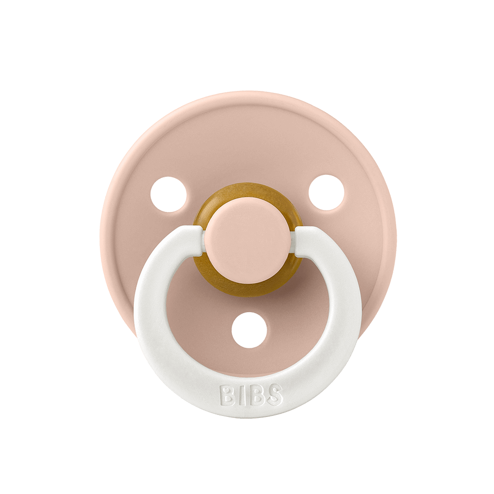 BIBS Colour Natural Rubber Latex Pacifiers Blush Night Glow - Personalisable Baby Products Sold and Personalised by JustBørn