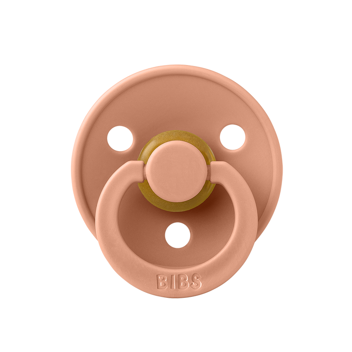 BIBS Colour Natural Rubber Latex Pacifiers Peach - Personalisable Baby Products Sold and Personalised by JustBørn