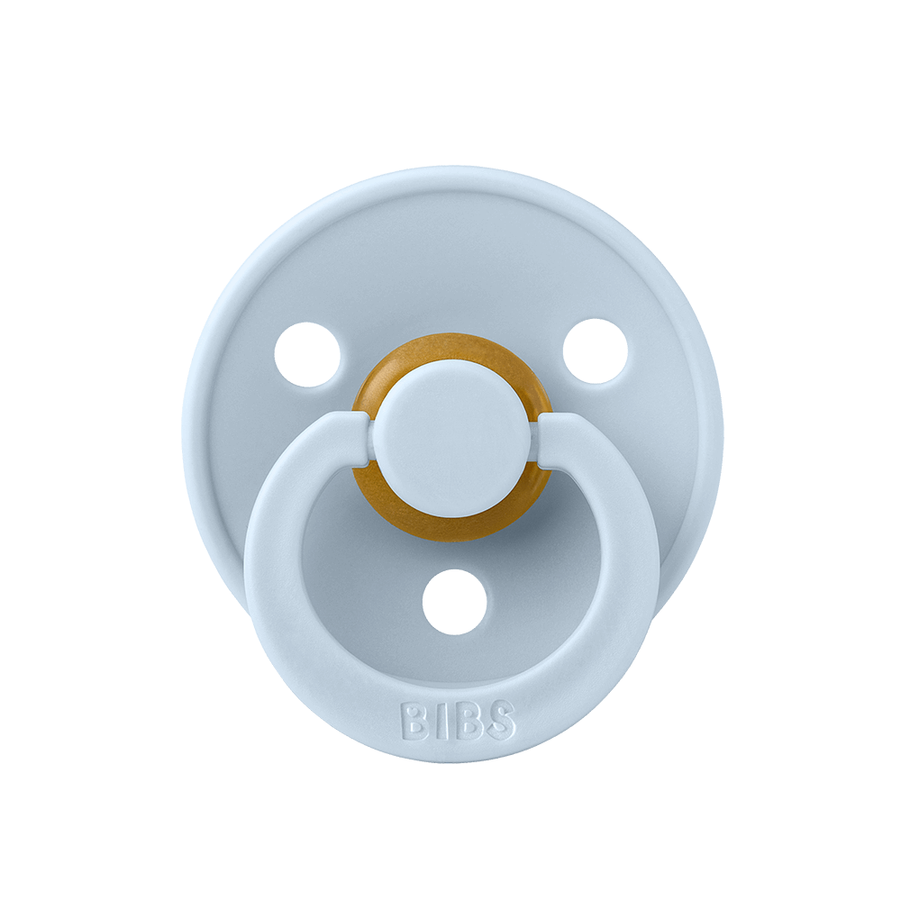 BIBS Colour Natural Rubber Latex Pacifiers (Size 3) | Personalisable Baby Blue - Personalisable Baby Products Sold and Personalised by JustBørn
