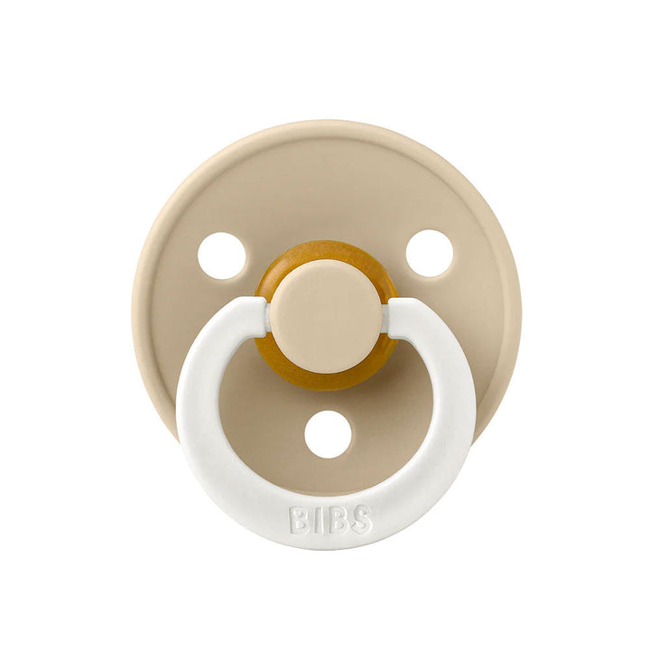 BIBS Colour Natural Rubber Latex Pacifiers (Size 3) | Personalisable Vanilla Night Glow - Personalisable Baby Products Sold and Personalised by JustBørn