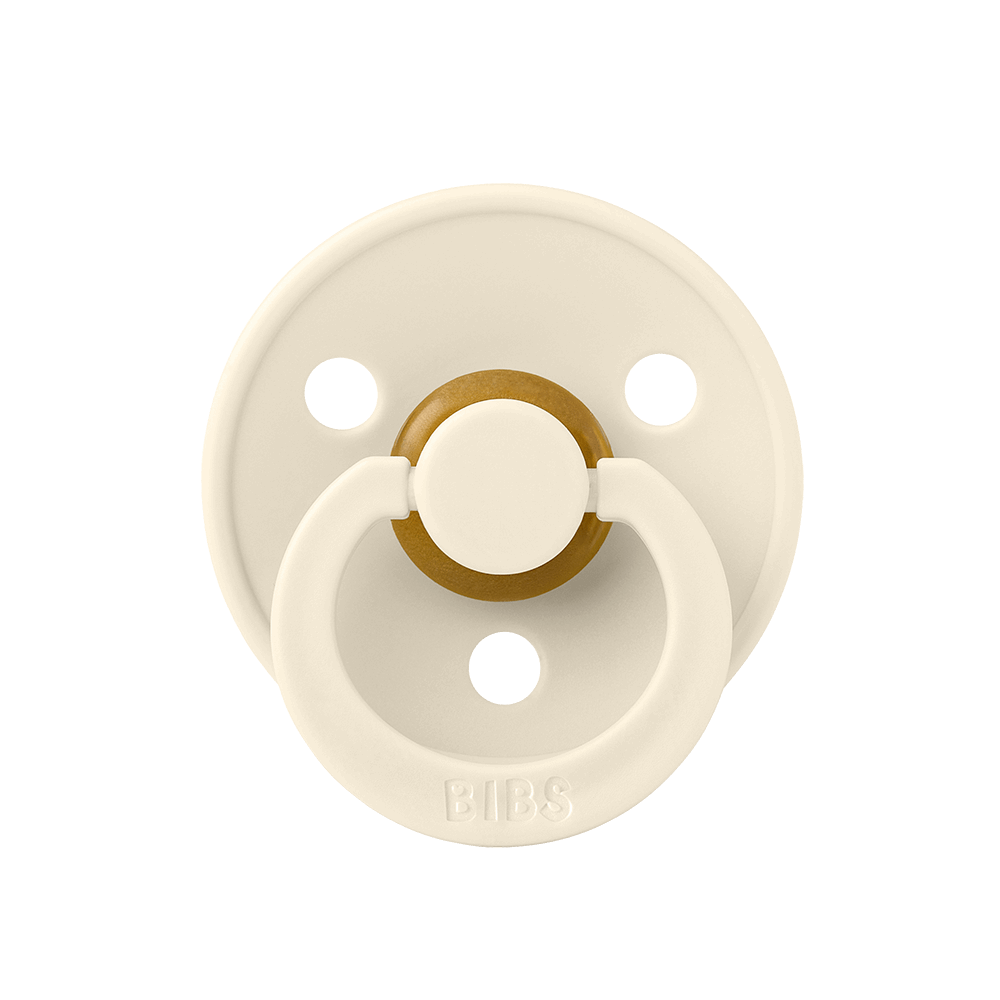 BIBS Colour Natural Rubber Latex Pacifiers (Size 3) | Personalisable Ivory - Personalisable Baby Products Sold and Personalised by JustBørn