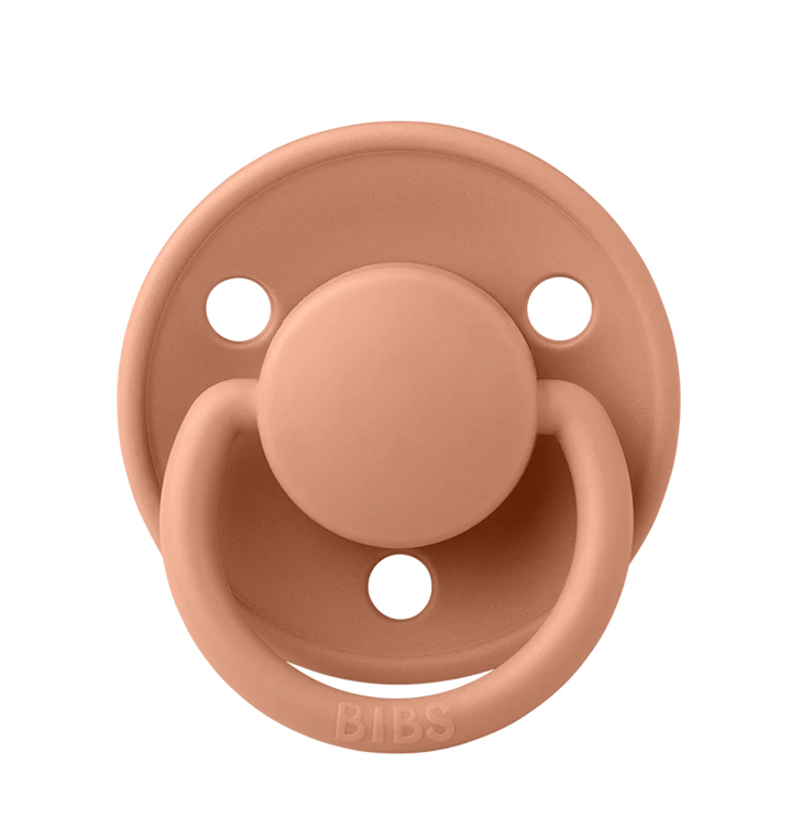 BIBS De Lux Natural Rubber Latex Pacifiers | Sale Peach Size 1 (0-6 months) - Personalisable Baby Products Sold and Personalised by JustBørn