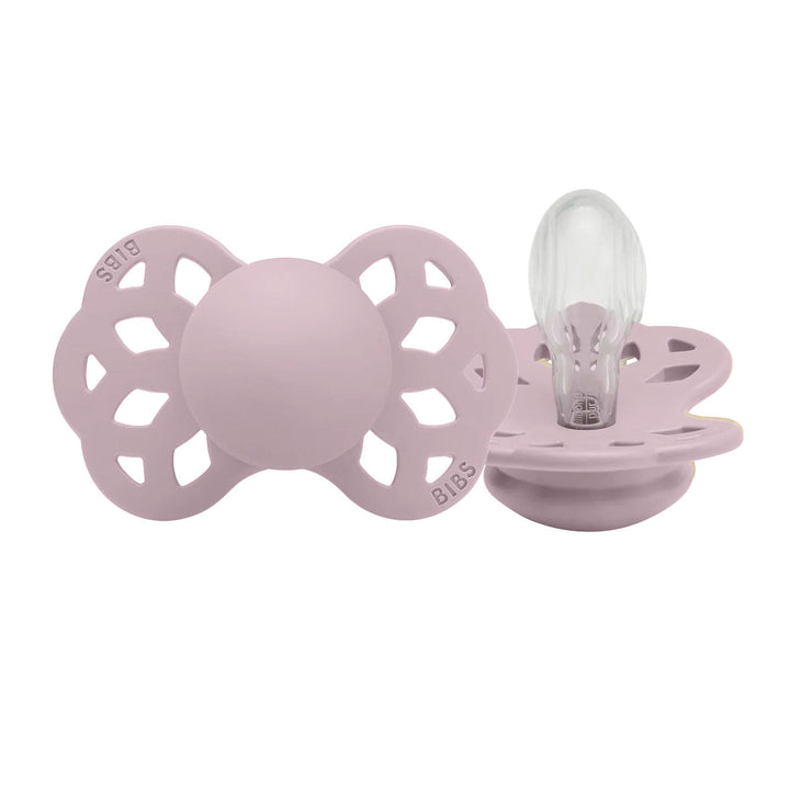 BIBS Infinity Symmetrical Silicone Pacifiers Dusky Lilac - Personalisable Baby Products Sold and Personalised by JustBørn