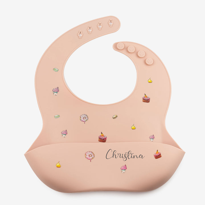JBØRN Silicone Baby Feeding Bib | Weaning Essentials - Personalisable Baby Products Sold and Personalised by JustBørn