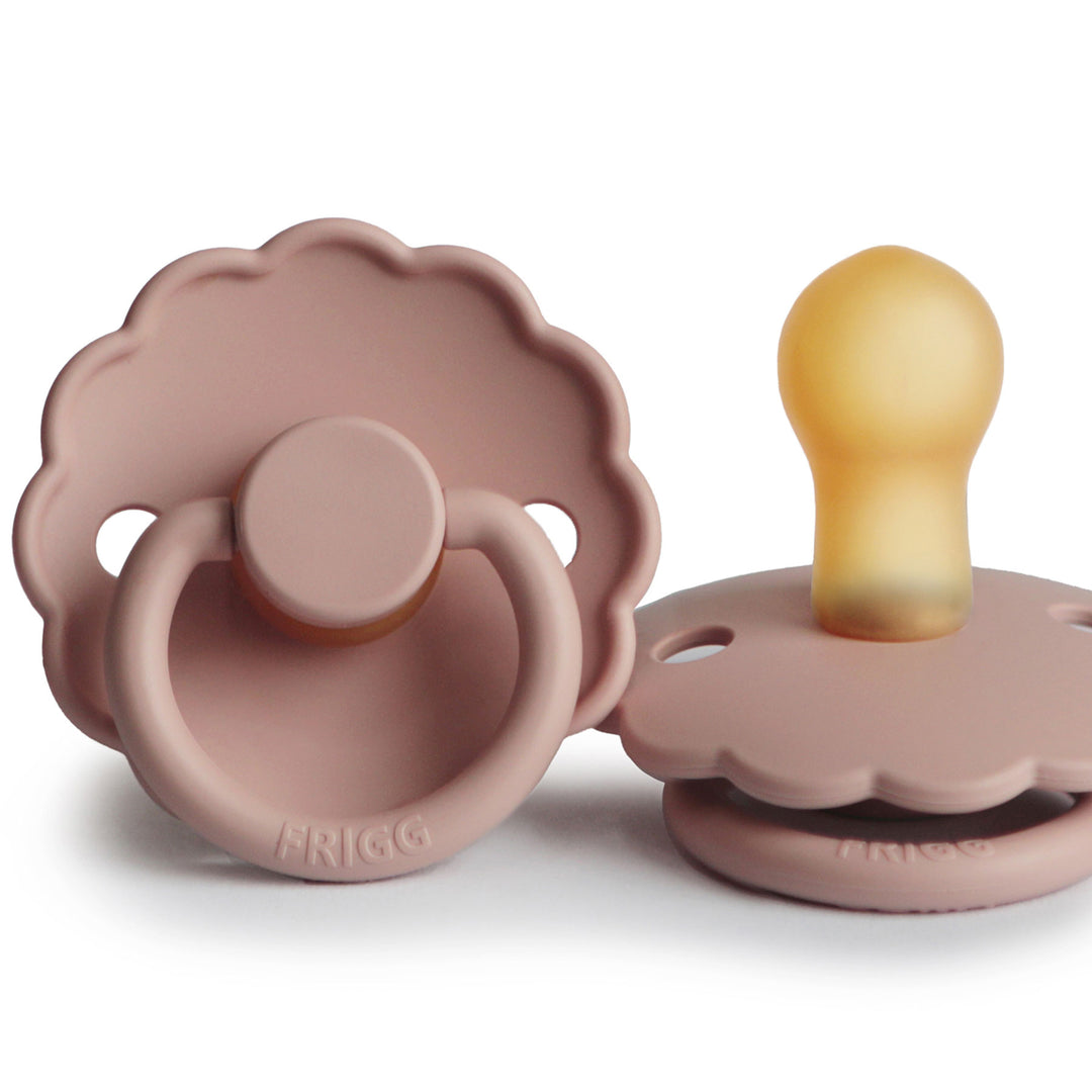 FRIGG Daisy Natural Rubber Latex Pacifier Blush - Personalisable Baby Products Sold and Personalised by JustBørn