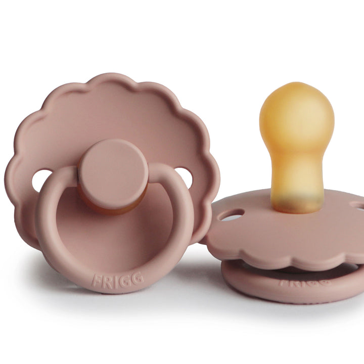 FRIGG Daisy Natural Rubber Latex Pacifier Blush - Personalisable Baby Products Sold and Personalised by JustBørn