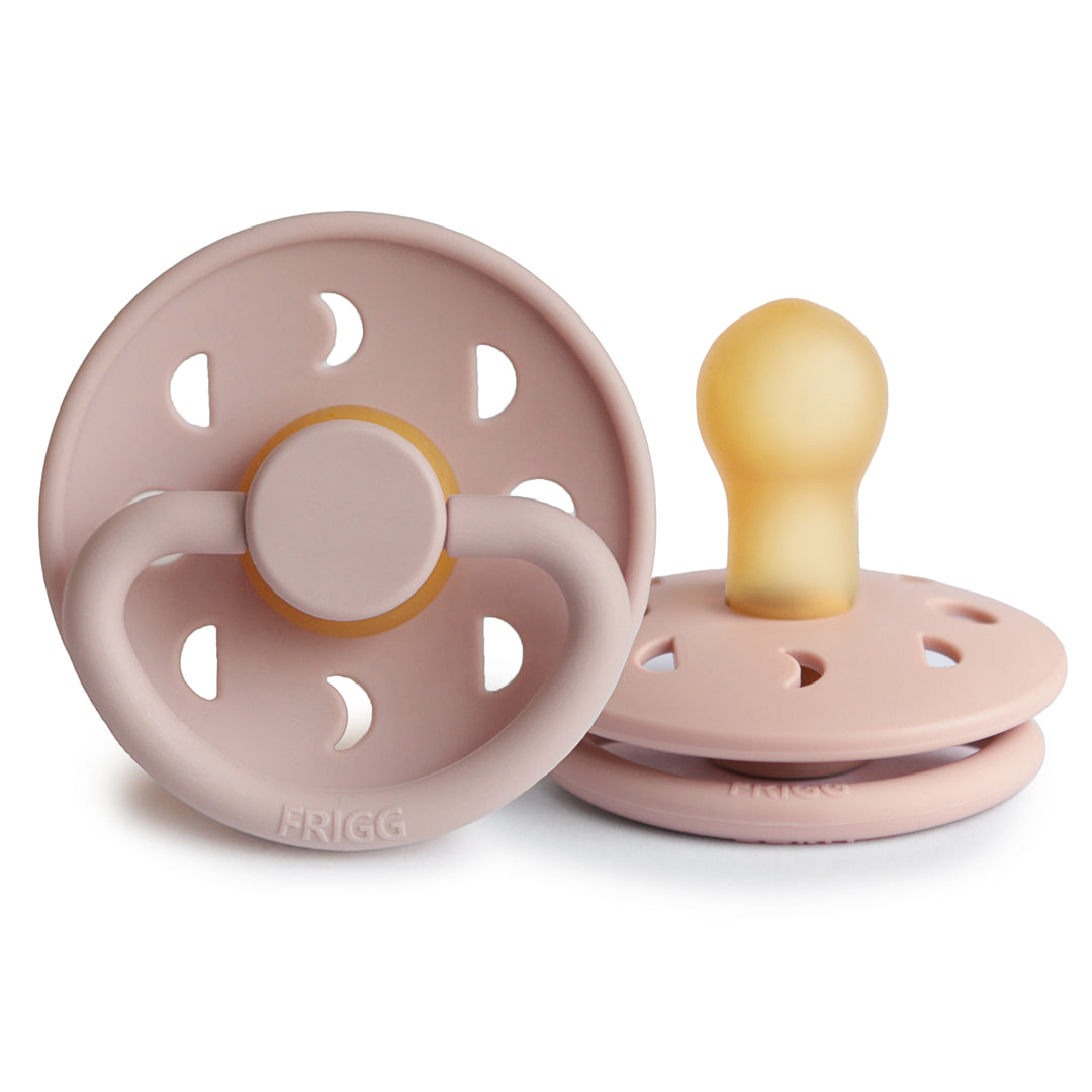 FRIGG Moon Natural Rubber Latex Pacifiers | Personalised Blush - Personalisable Baby Products Sold and Personalised by JustBørn