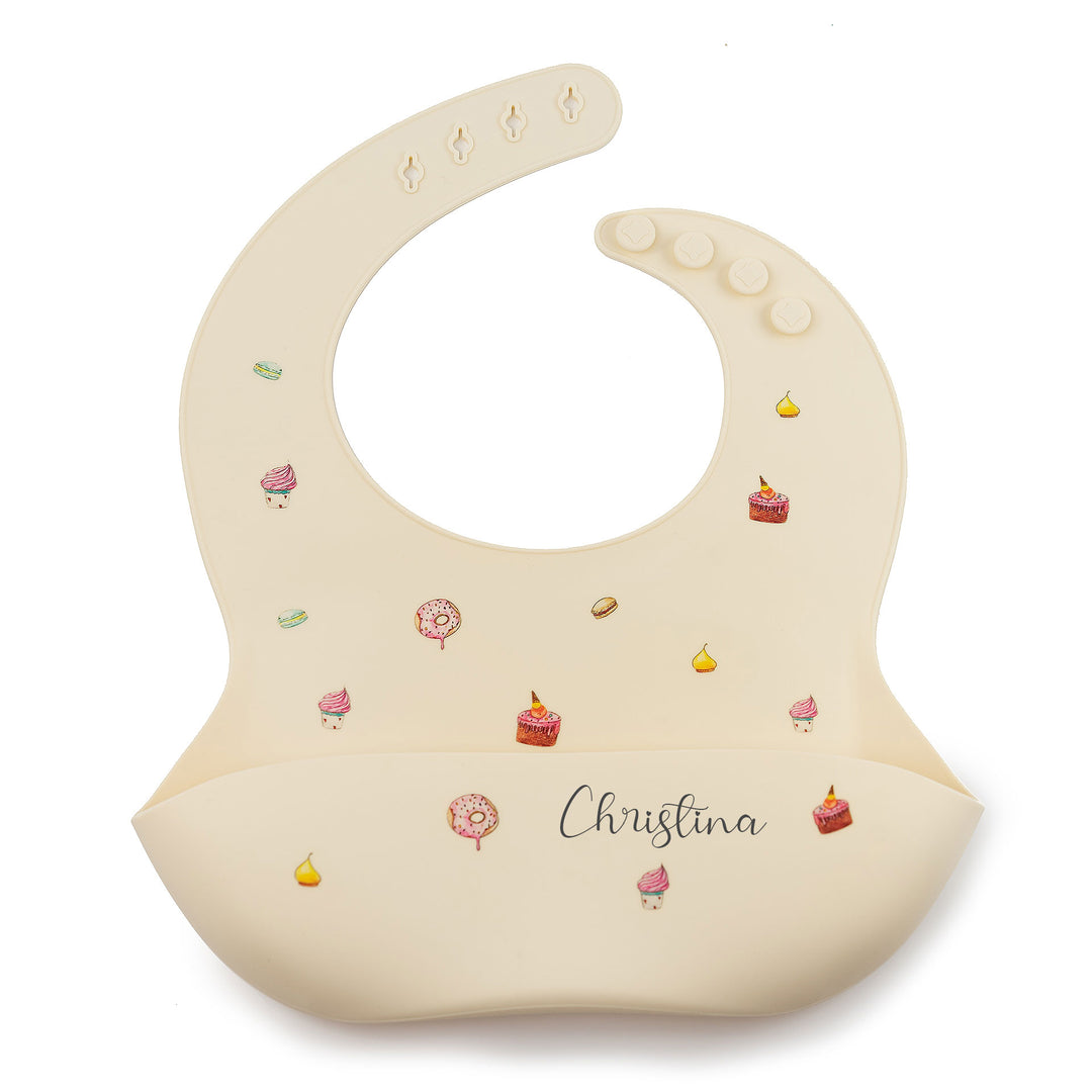 JBØRN Silicone Baby Feeding Bib | Weaning Essentials - Personalisable Baby Products Sold and Personalised by JustBørn