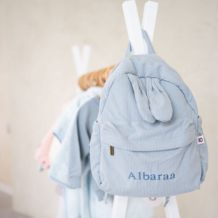 JBØRN Personalised Bunny Backpack - Personalisable Baby Products Sold and Personalised by JustBørn