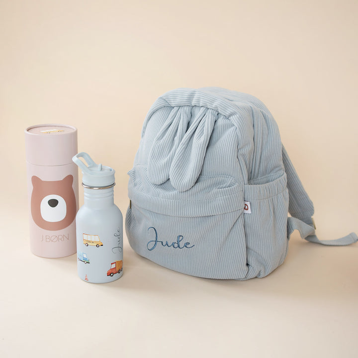 JBØRN Personalised Backpack & Water Bottle Set - Personalisable Baby Products Sold and Personalised by JustBørn