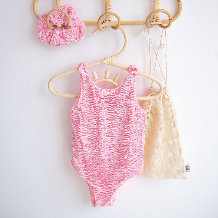 JBØRN Baby Girl Classic Crinkle Swimsuit - Personalisable Baby Products Sold and Personalised by JustBørn