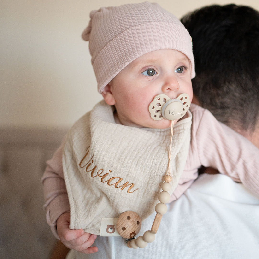 JBØRN Organic Cotton Muslin Baby Dribble Bib - Personalisable Baby Products Sold and Personalised by JustBørn