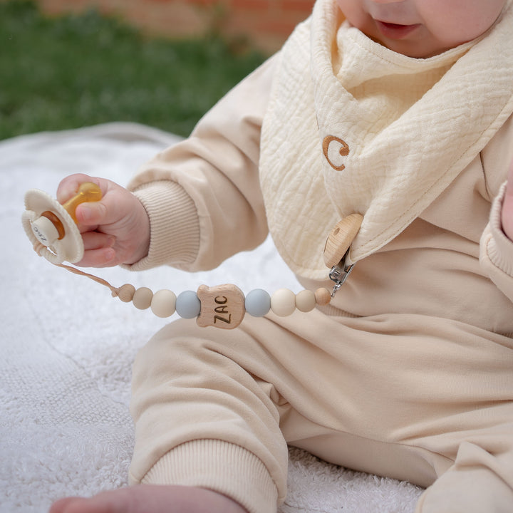 JBØRN Organic Cotton Muslin Baby Dribble Bib - Personalisable Baby Products Sold and Personalised by JustBørn