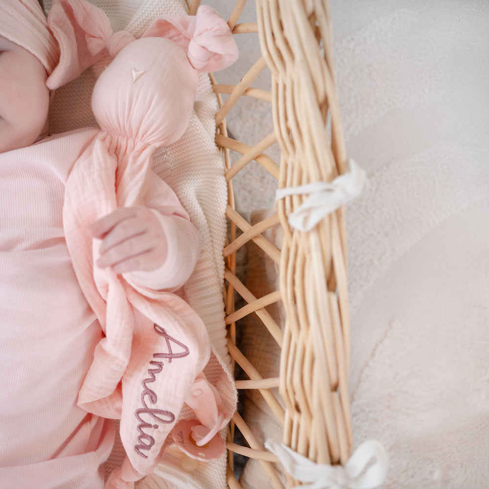 JBØRN Organic Cotton Bunny Comforter & Muslin Cloths Set - Personalisable Baby Products Sold and Personalised by JustBørn