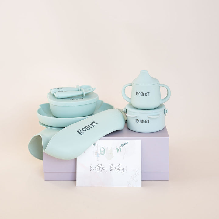 JBØRN Baby Weaning Full Essentials Gift Box - Personalisable Baby Products Sold and Personalised by JustBørn