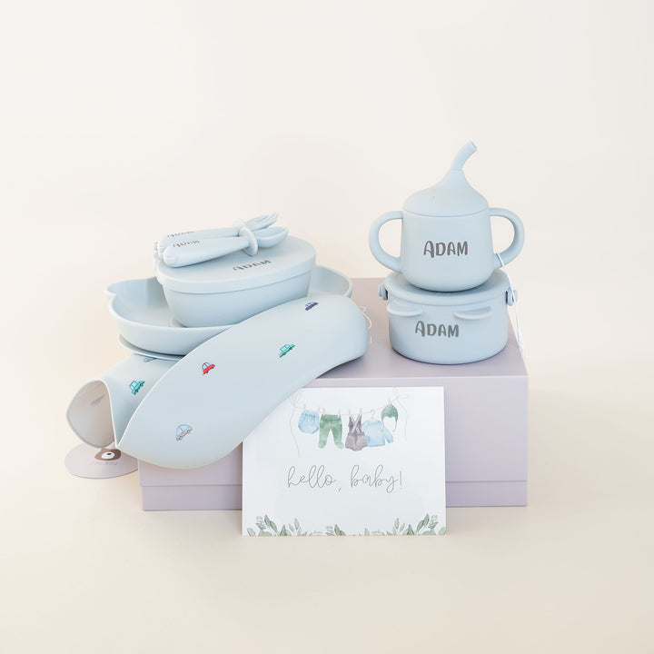 JBØRN Baby Weaning Full Essentials Gift Box - Personalisable Baby Products Sold and Personalised by JustBørn