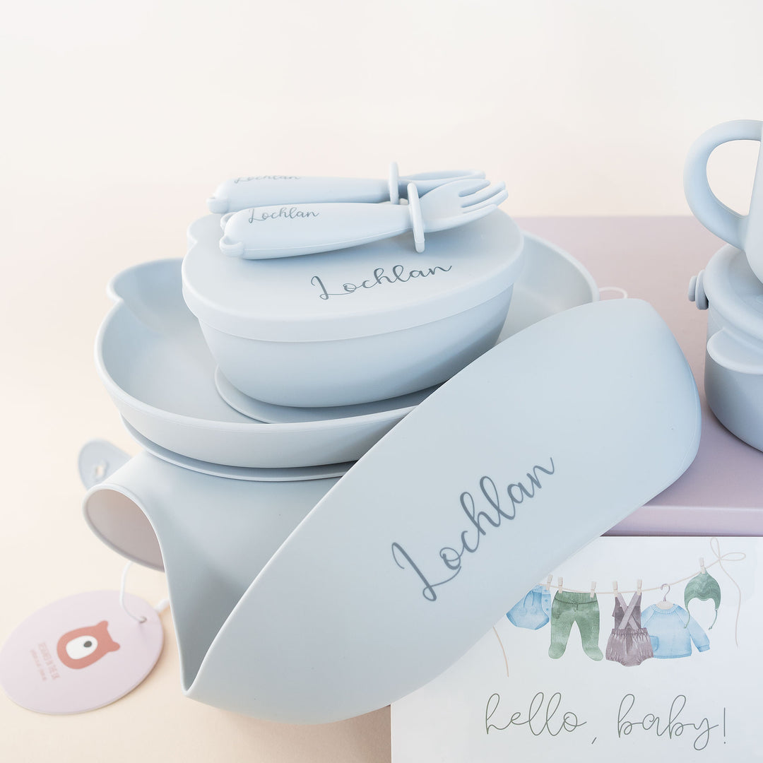 JBØRN Baby Weaning Full Essentials Gift Box - Personalisable Baby Products Sold and Personalised by JustBørn