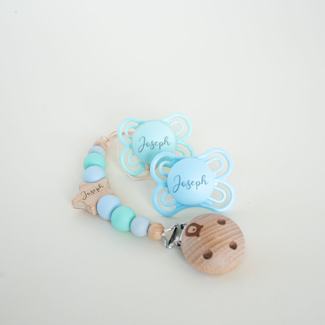 MAM Perfect Soother 0-6 Months & Matching Pacifier Clip - Personalisable Baby Products Sold and Personalised by JustBørn