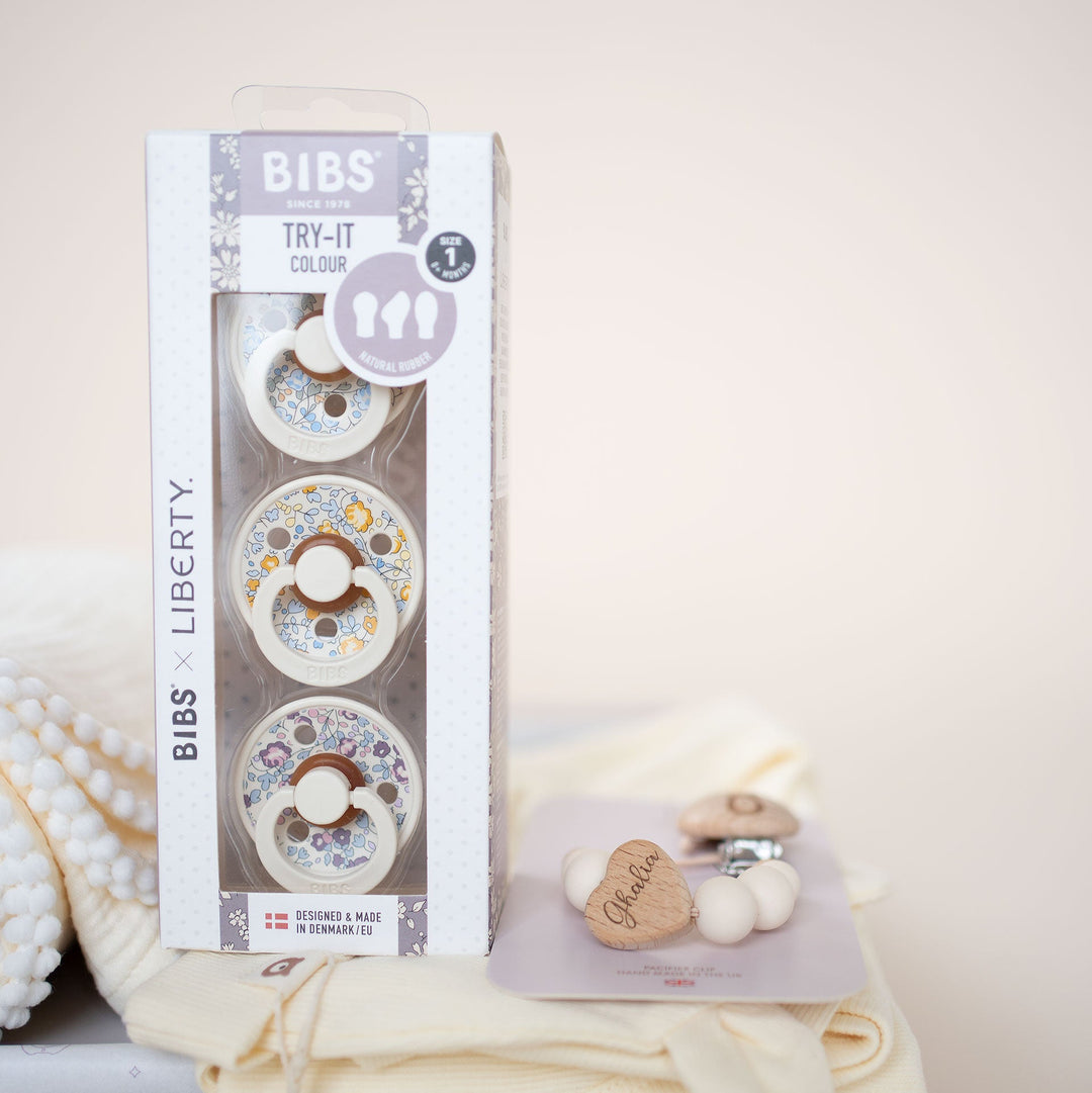 BIBS x LIBERTY New Baby Try-It Collection 3 Pack - Personalisable Baby Products Sold and Personalised by JustBørn