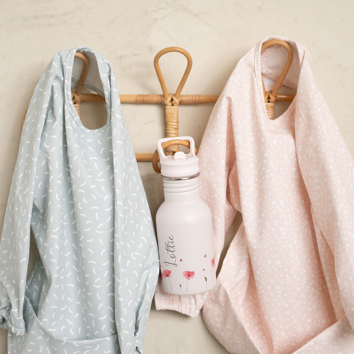 JBØRN Long Sleeve Baby Feeding Bib with Personalised Travel Bag - Personalisable Baby Products Sold and Personalised by JustBørn