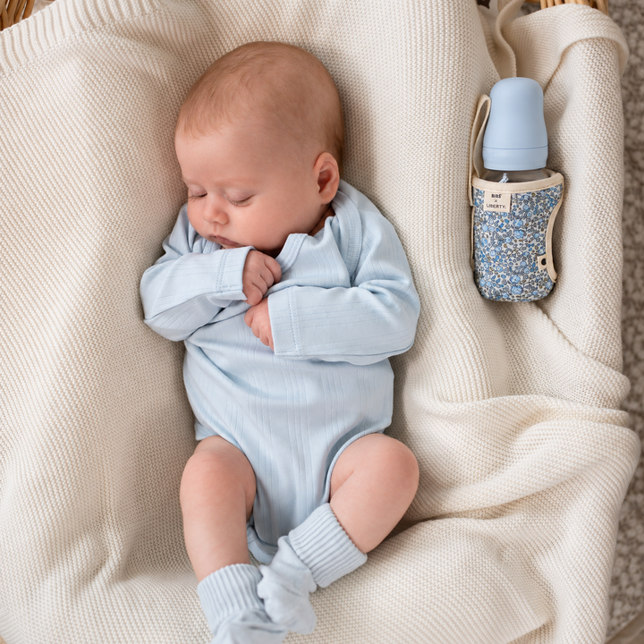 JBØRN x BIBS Liberty Collection Set | Baby Glass Bottle, Matching Pacifiers & Clip