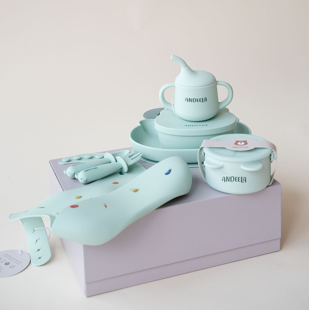 JBØRN Baby Weaning Full Essentials Gift Box - Personalisable Baby Products Sold and Personalised by JustBørn