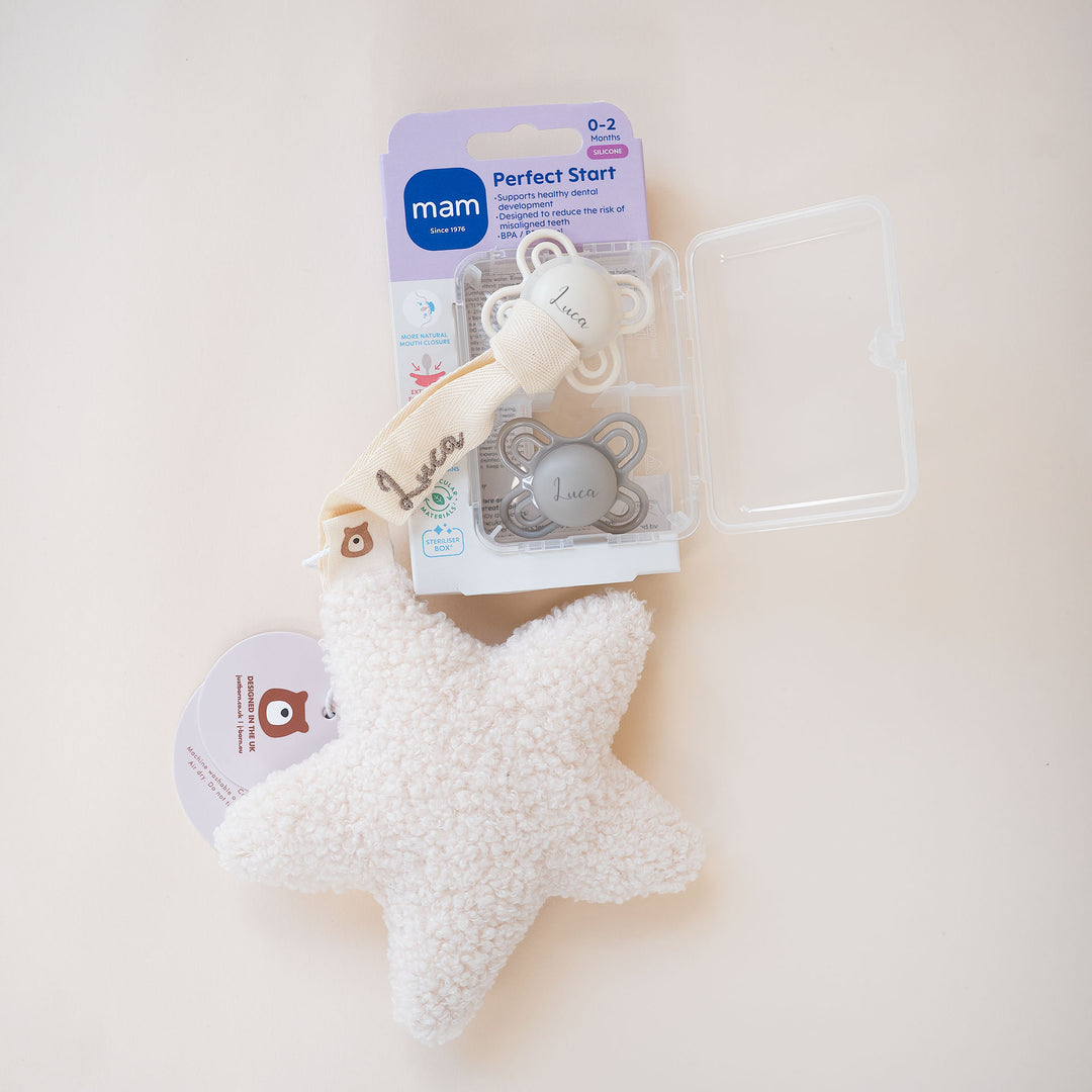 MAM Perfect Start Soother 0-2 Months & Plush Comforter