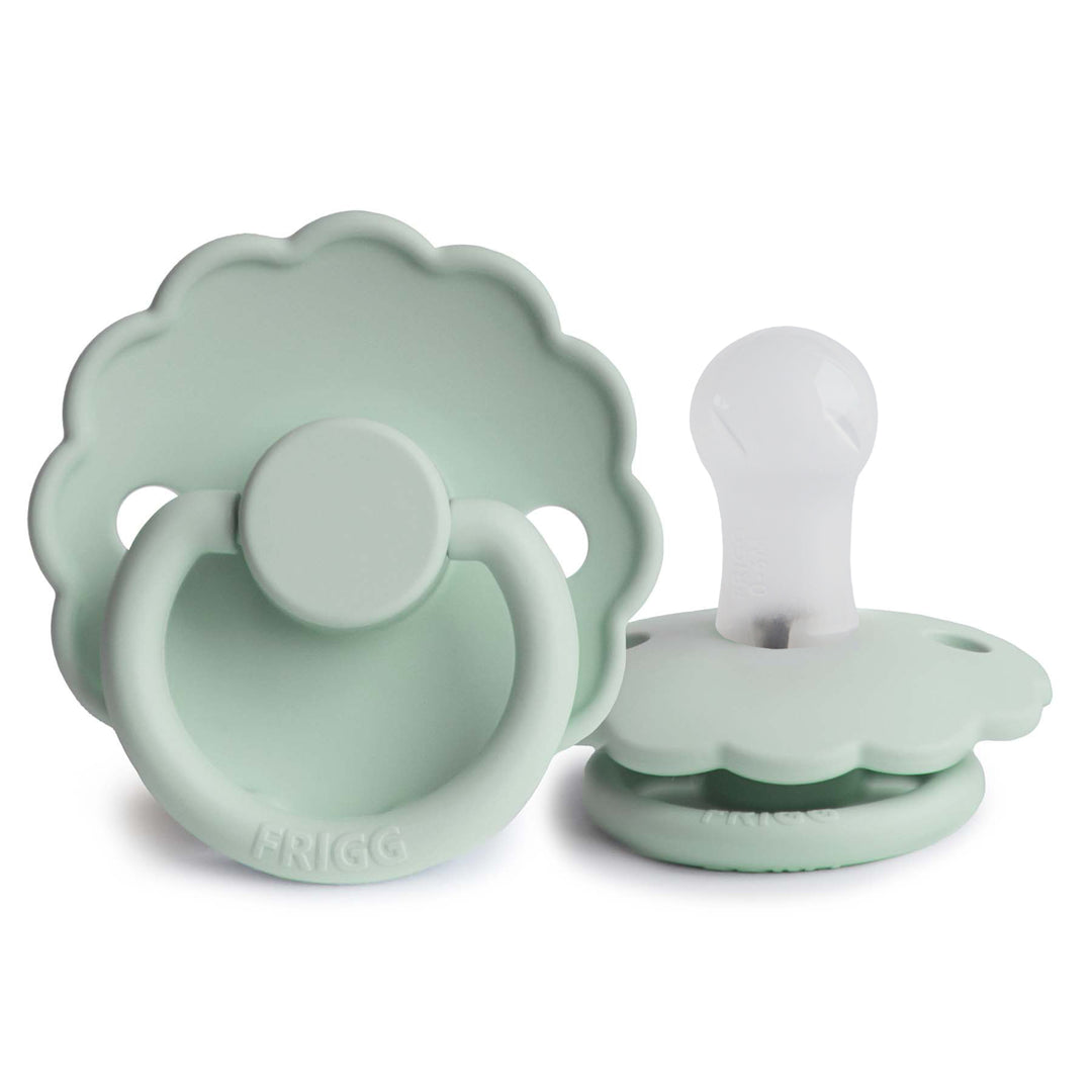 FRIGG Daisy Silicone Pacifiers Seafoam - Personalisable Baby Products Sold and Personalised by JustBørn