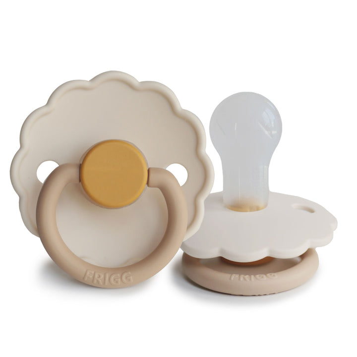 FRIGG Daisy Silicone Pacifiers Chamomile - Personalisable Baby Products Sold and Personalised by JustBørn
