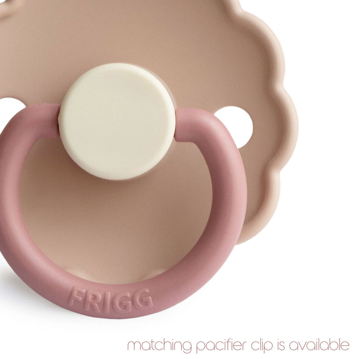 FRIGG Daisy Silicone Pacifiers Peony - Personalisable Baby Products Sold and Personalised by JustBørn