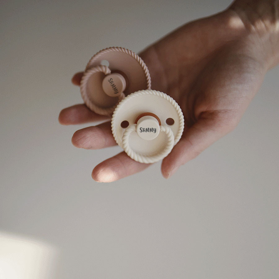 FRIGG Rope Natural Rubber Latex Pacifiers - Personalisable Baby Products Sold and Personalised by JustBørn