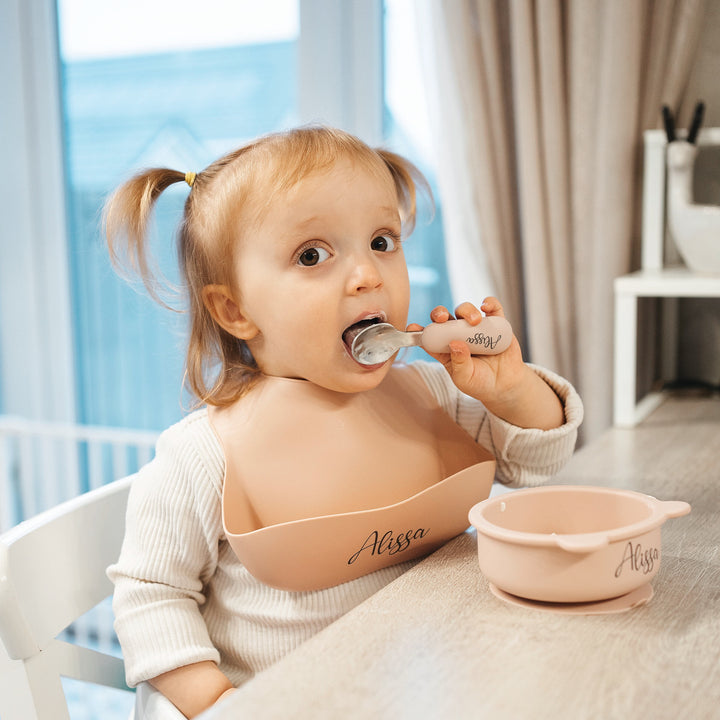 JBØRN Stainless Steel Cutlery Set - Personalisable Baby Products Sold and Personalised by JustBørn
