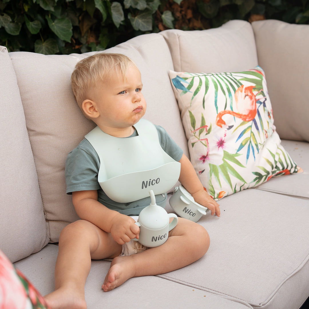 JBØRN Baby Snack Cup With Lid & Handle - Personalisable Baby Products Sold and Personalised by JustBørn