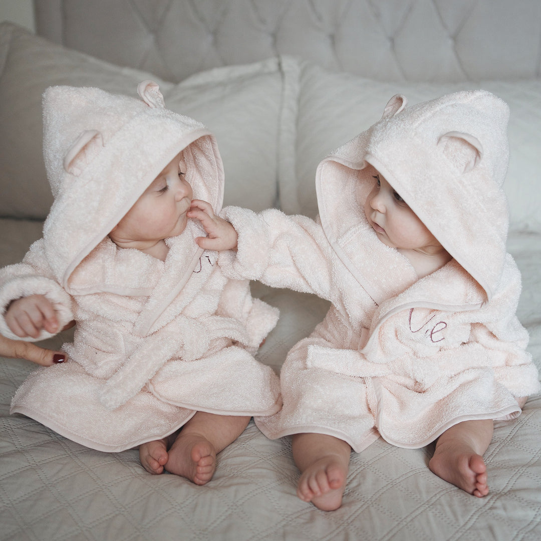 JBØRN Baby Bathrobe & Skincare Gift Set - Personalisable Baby Products Sold and Personalised by JustBørn