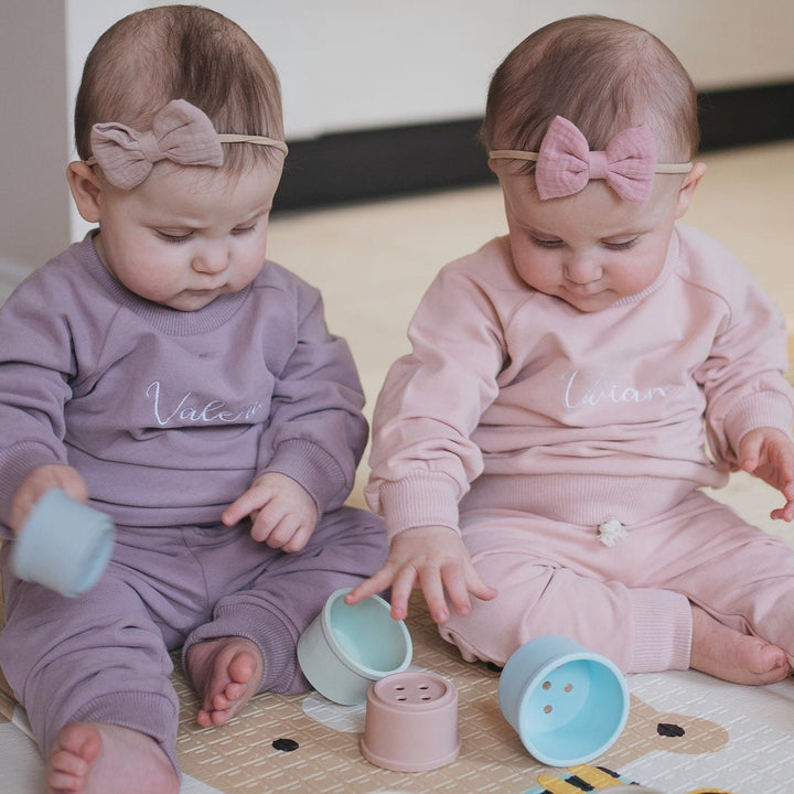 JBØRN Organic Cotton Sweatshirt & Jogger Set - Personalisable Baby Products Sold and Personalised by JustBørn