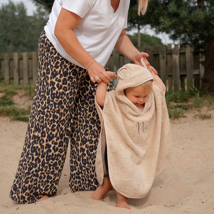 JBØRN Organic Cotton Hooded Poncho - Personalisable Baby Products Sold and Personalised by JustBørn