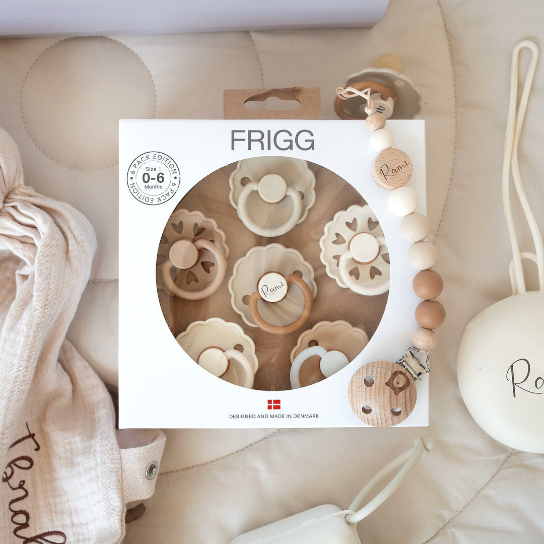 FRIGG Daisy Pack of 4 and 6 Latex Pacifiers(FOR BUNDLES ONLY) - Personalisable Baby Products Sold and Personalised by JustBørn