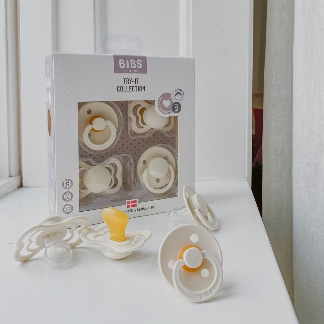 BIBS Try-It Collection - Try 4 Different Pacifiers Pack - Personalisable Baby Products Sold and Personalised by JustBørn