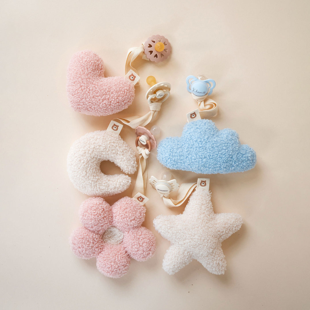 JBØRN x FRIGG Baby Gift Set | Baby's First Pacifiers Pack & Holders Set - Personalisable Baby Products Sold and Personalised by JustBørn